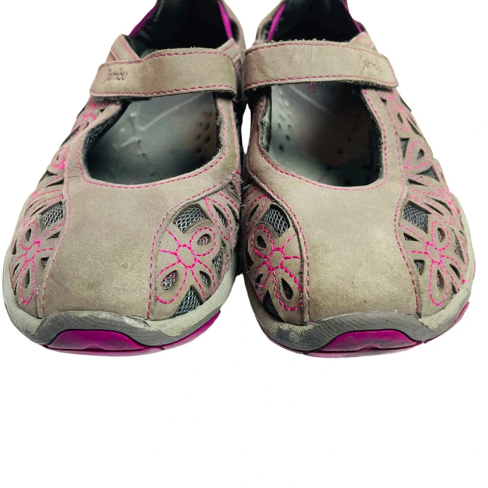 🍀 JAMBU Purple Lindsey Hypergrip Suede Mary Jane Trail Flats Women’s Size 6.5